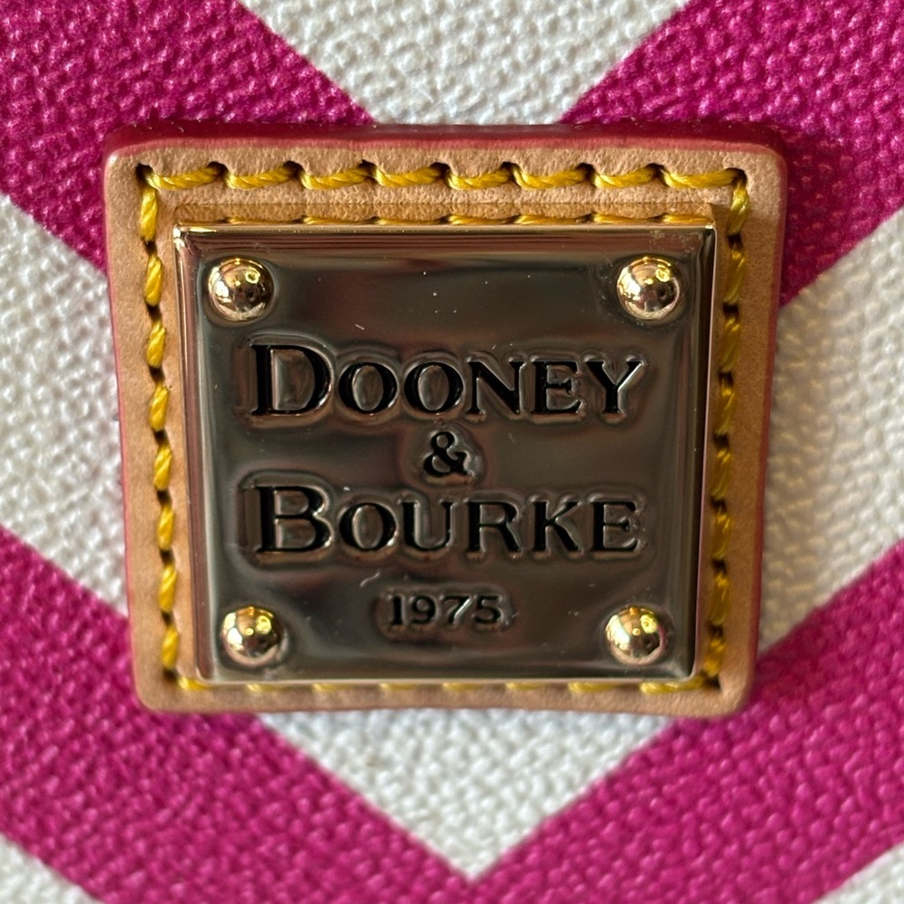 Dooney & Bourke Magenta Chevron Shoulder Bag - Picture 3 of 12